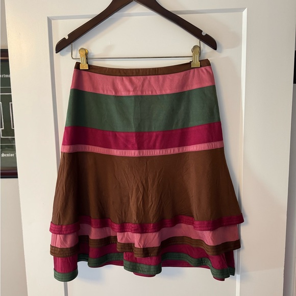 Classic Gucci Skirt in Pink Green and Brown